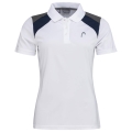 Head Tennis Polo Club 22 Tech (Moisture Transfer Microfiber Technology) white/navy ladies